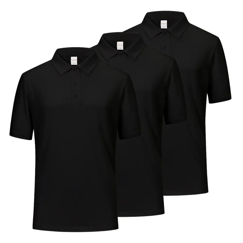 3 Pcs Quick-Drying Polo Shirts for Men