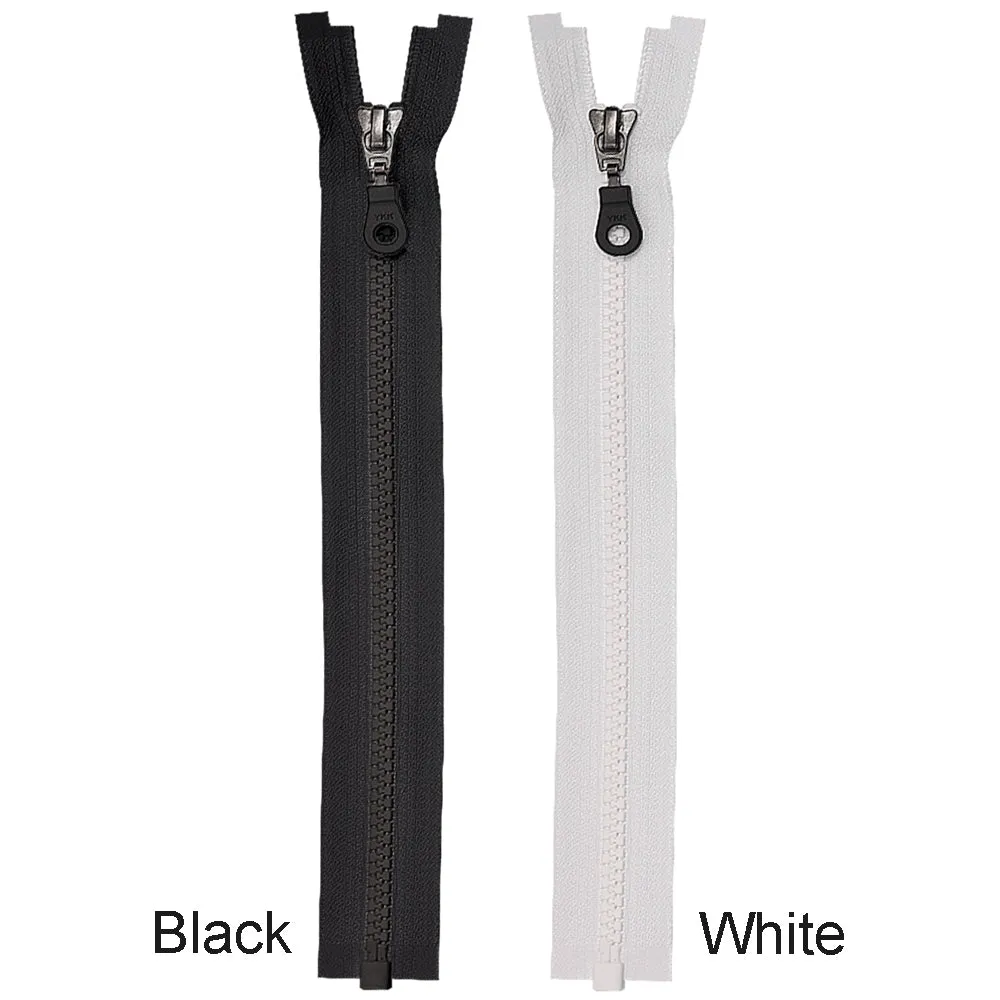 #5 Premium Molded Black/White Vislon Open-End YKK Zipper