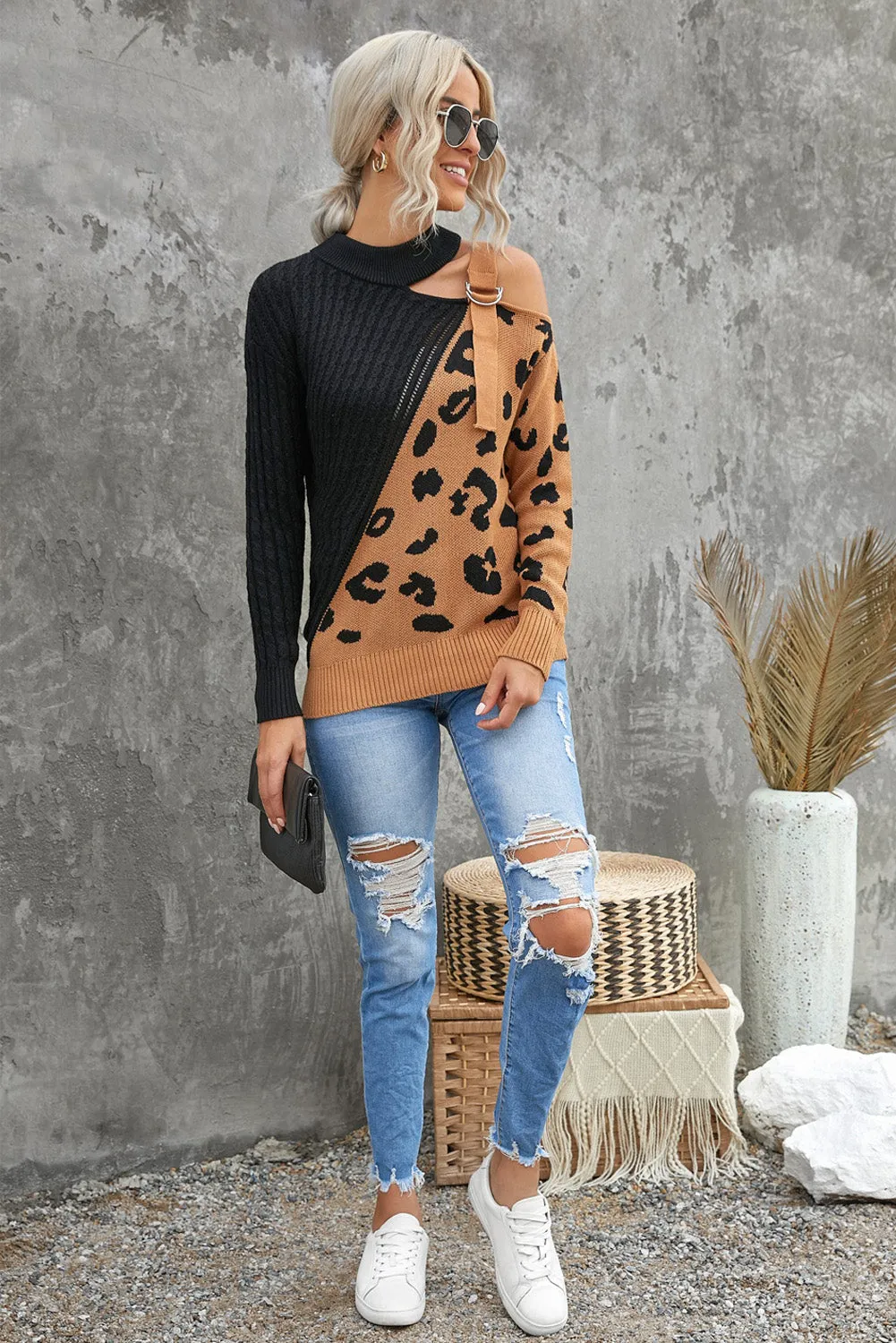 Asymetrical Buckle Sweater