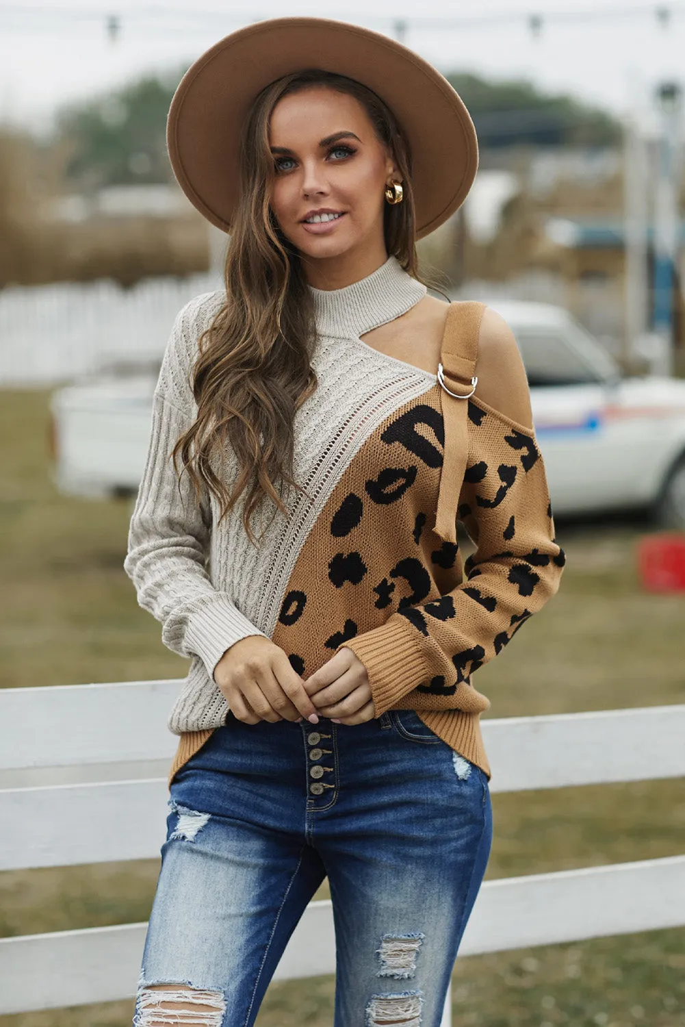 Asymetrical Buckle Sweater