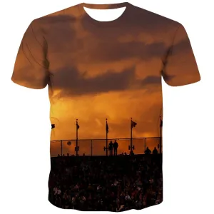 Baseball T shirts Men Stadium Tshirts Cool Game T-shirts 3d White Tshirt Anime