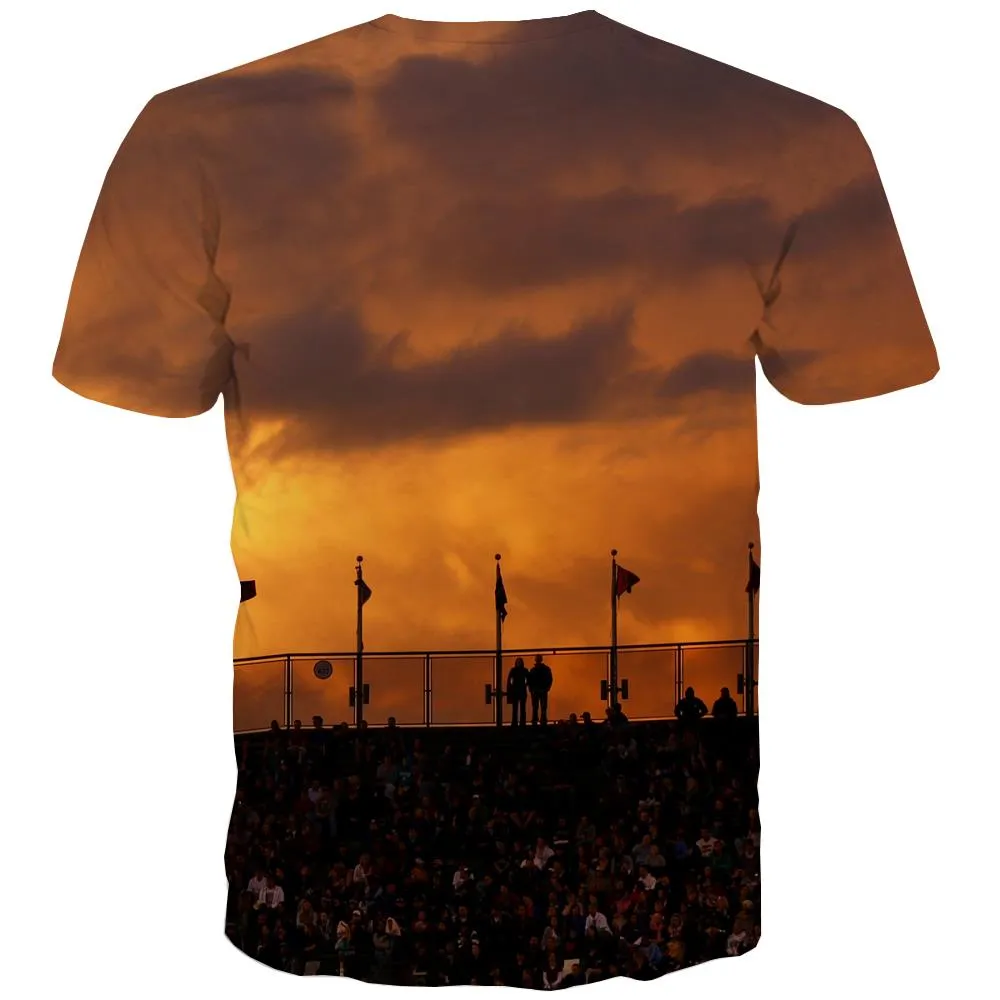 Baseball T shirts Men Stadium Tshirts Cool Game T-shirts 3d White Tshirt Anime