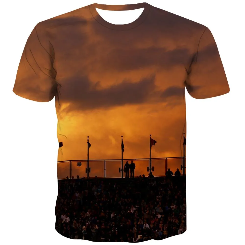 Baseball T shirts Men Stadium Tshirts Cool Game T-shirts 3d White Tshirt Anime