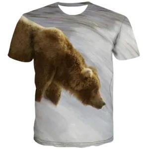 Bear T shirts Men Russia T shirts Funny Animal Tshirts Casual Funny Tshirt Anime Street T-shirts Graphic Short Sleeve Fashion