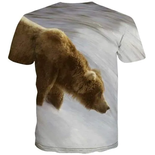 Bear T shirts Men Russia T shirts Funny Animal Tshirts Casual Funny Tshirt Anime Street T-shirts Graphic Short Sleeve Fashion