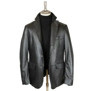 Black Deerskin Leather Blazer