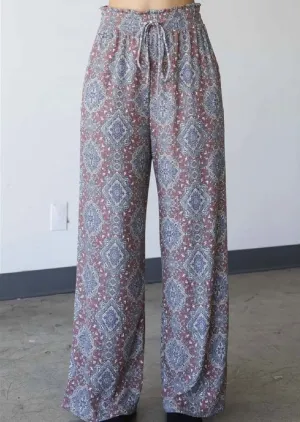 Bohemian Aztec Fair Isle Pants Made in USA - Clearance Final Sale