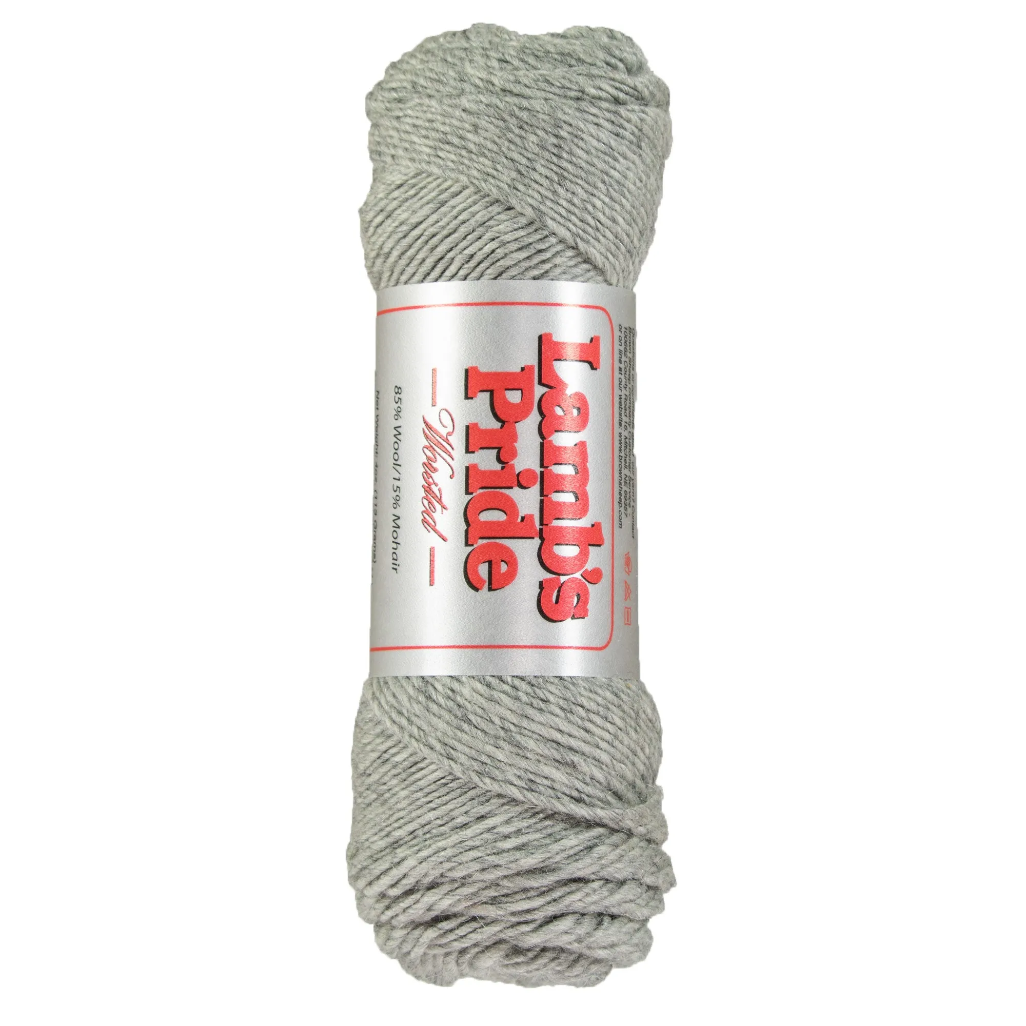 Brown Sheep Lamb's Pride Worsted Yarn - M003 Grey Heather