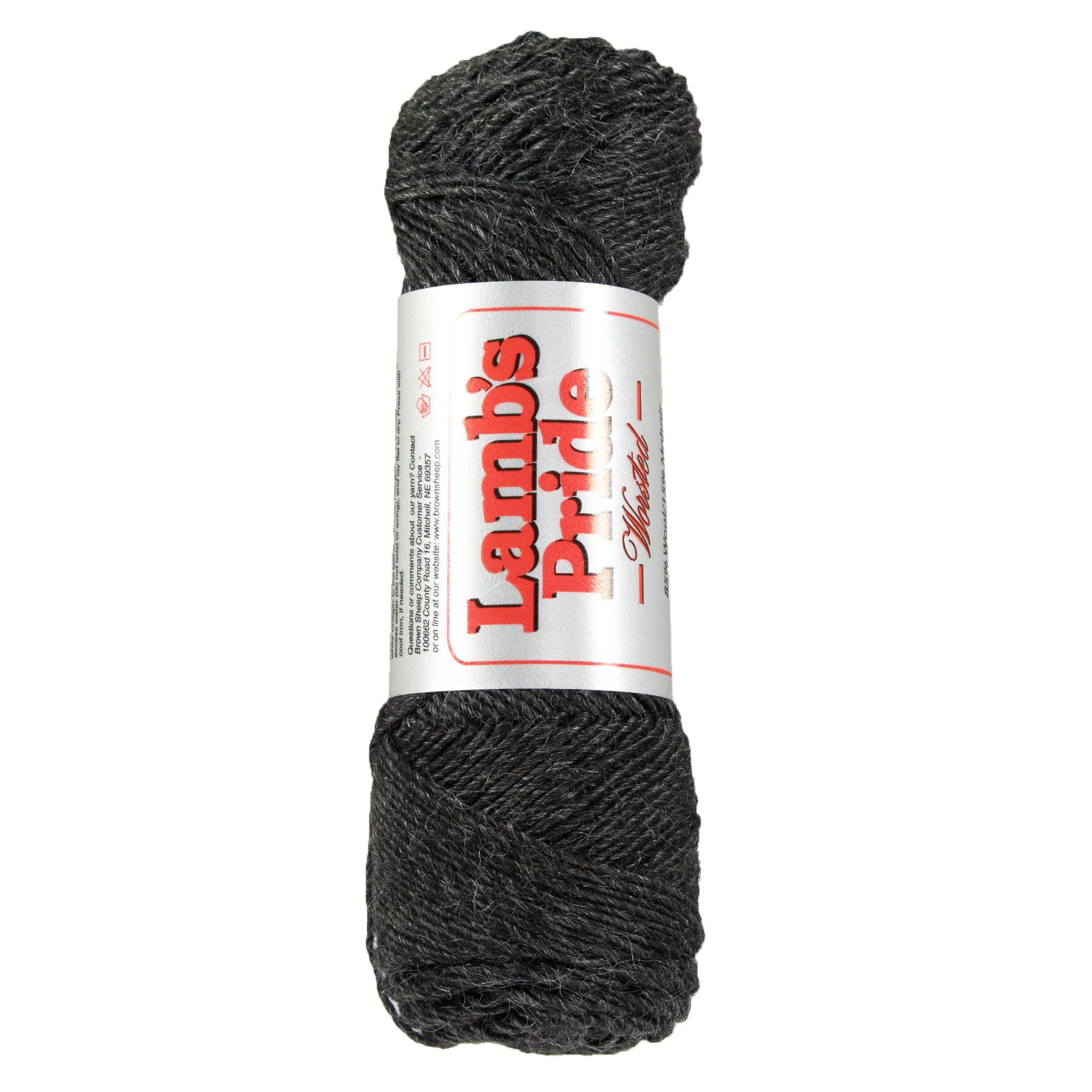 Brown Sheep Lamb's Pride Worsted Yarn - M006 Deep Charcoal