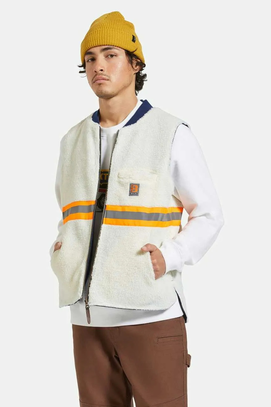 Builders Abraham Reversible Vest - Rinse Denim/Sherpa