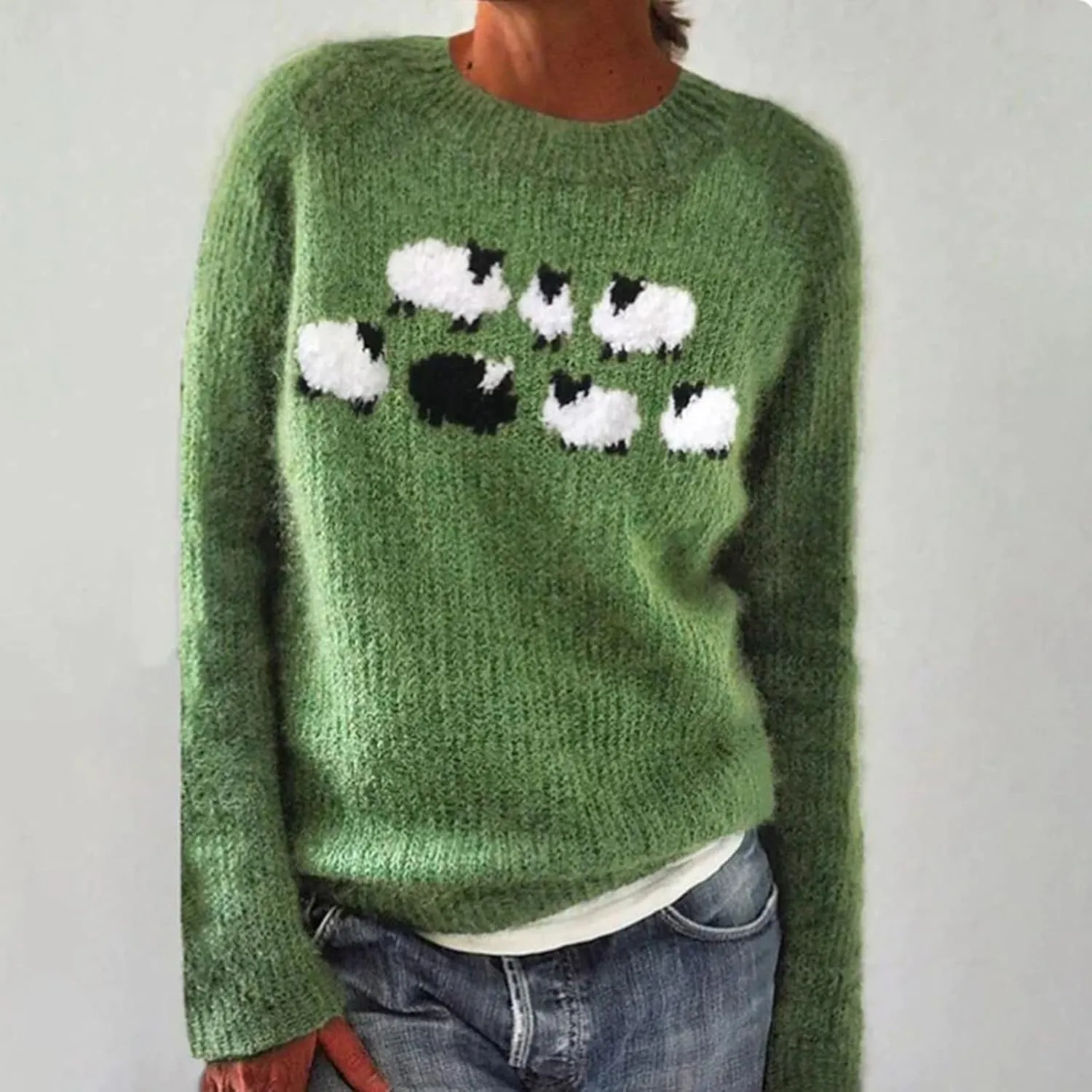 Casual Loose Long Sleeve Knitted Sweater Top