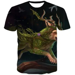 Deer T shirts Men Animal T-shirts Graphic Christmas T shirts Funny Hip Hop Tshirt Anime Plant Tshirts Casual Short Sleeve