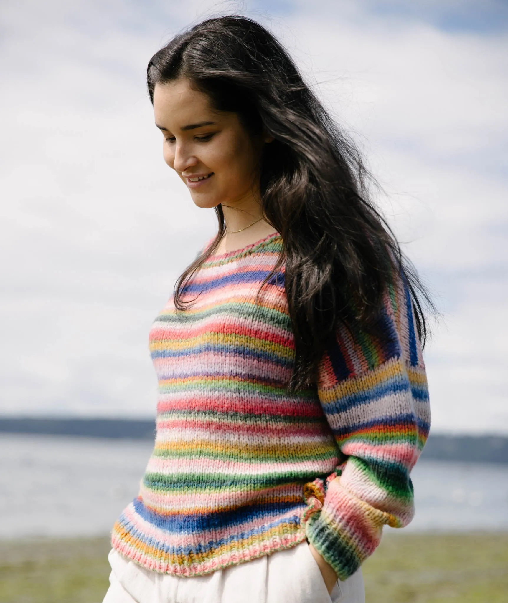 Easy Relaxed Pullover Using Lang Cloud