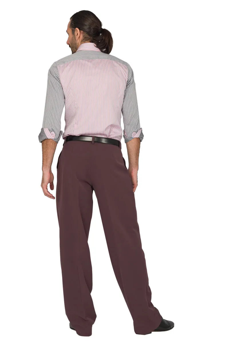 Eggplant Men's Tango Pants With Two Pleats