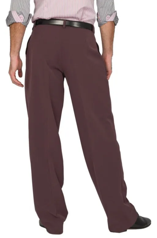 Eggplant Men's Tango Pants With Two Pleats