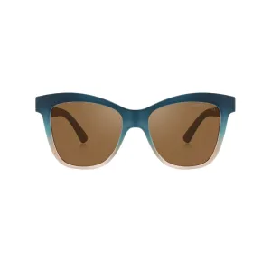 ICONIC WAYFARER : SEMI-BENDABLE & POLARIZED SUNGLASSES | DESERT TEAL OMBRE