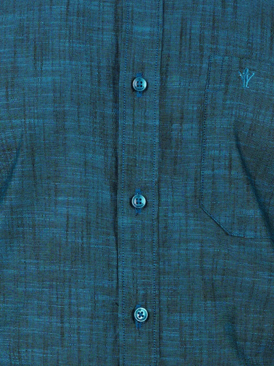 Men 100% Cotton Half Sleeves Shirt Dark Cyan CL2 GT12