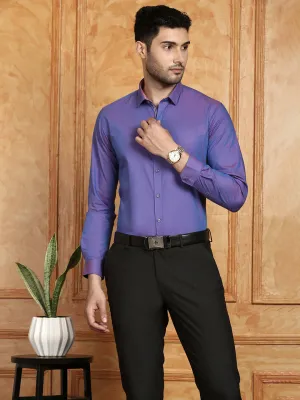 Men 100% Cotton Shirt Violet G104