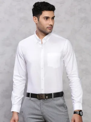 Men 100% Cotton White Shirt Oxford