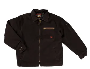 MENS TOUGH DUCK DARK BROWN DUCK CHORE JACKET