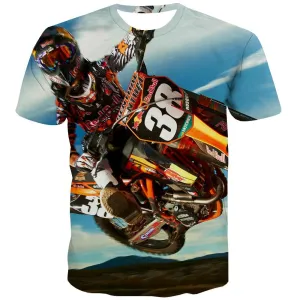 Motocross T shirts Men motorcycle Tshirt Anime Offroad T shirts Funny