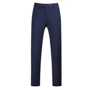 Navy Modern Fit Straight Leg Classic Dress Pants