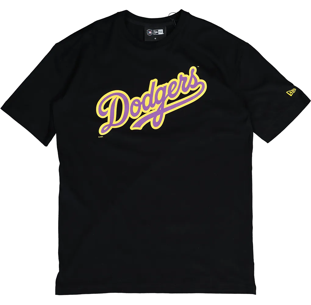 New Era Los Angeles Dodgers Oversized Crossover Script T-Shirt Black