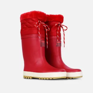 PuddleFlex Fleece Lined Wellies Red