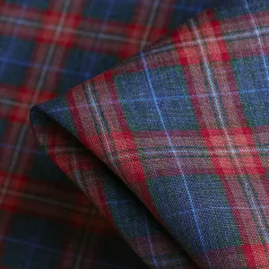 Quadri Rosso Check Linen