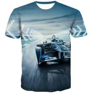 Racing Car T shirts Men Metal T-shirts Graphic City Tshirt Printed Gray T shirts Funny Retro Tshirts Novelty