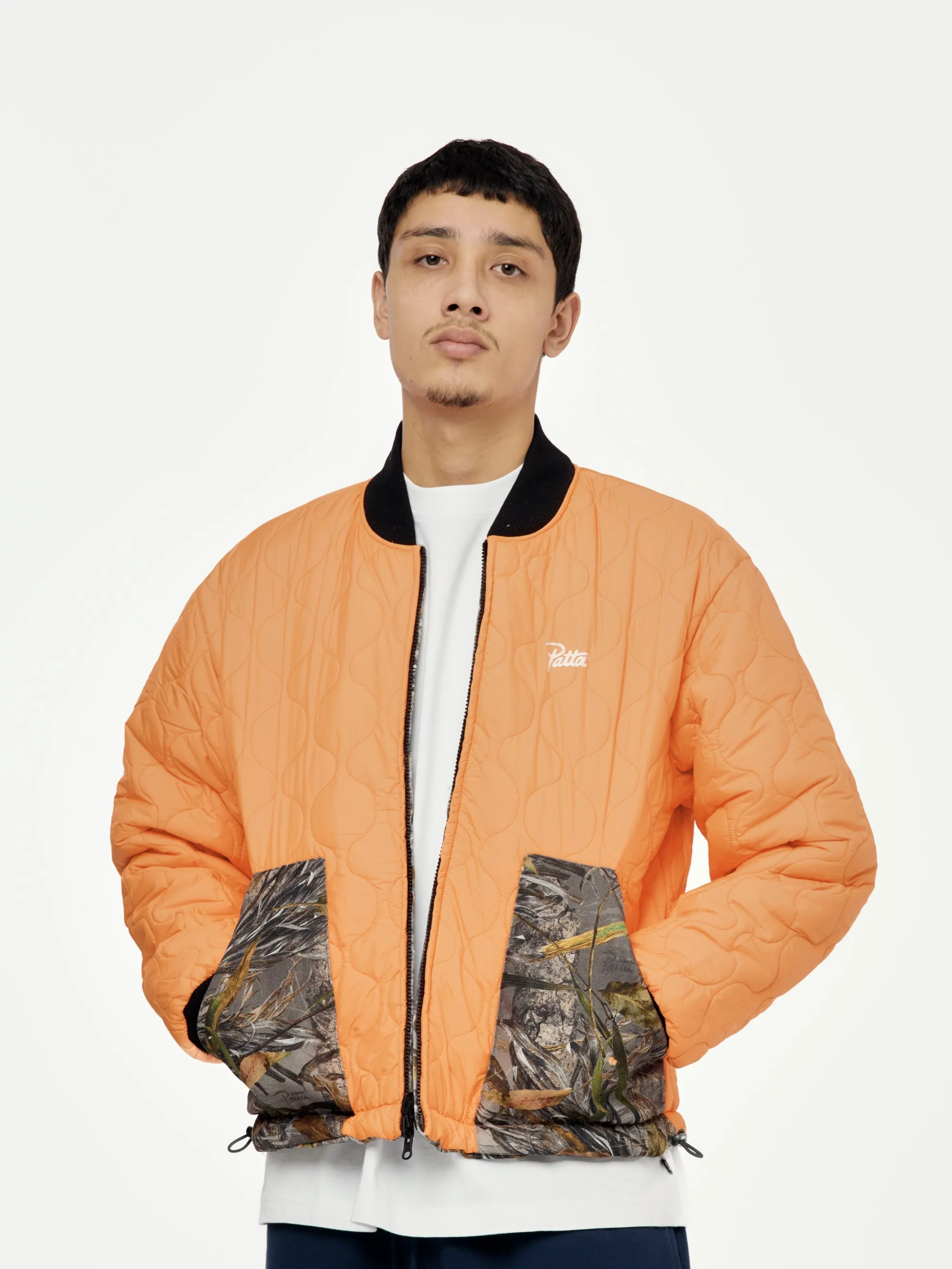 Reversible Canvas Bomber Jacket (Nature Print)