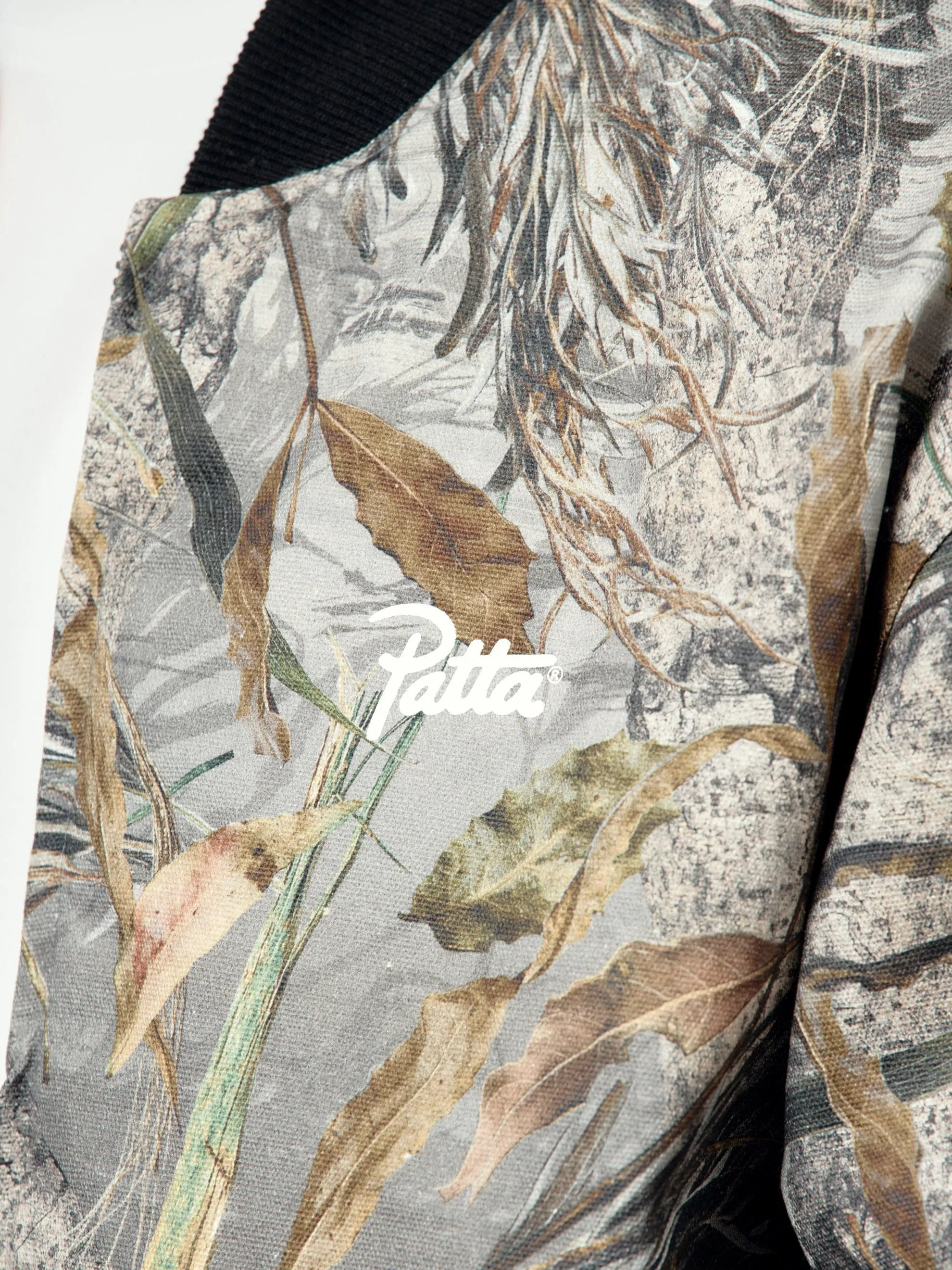 Reversible Canvas Bomber Jacket (Nature Print)