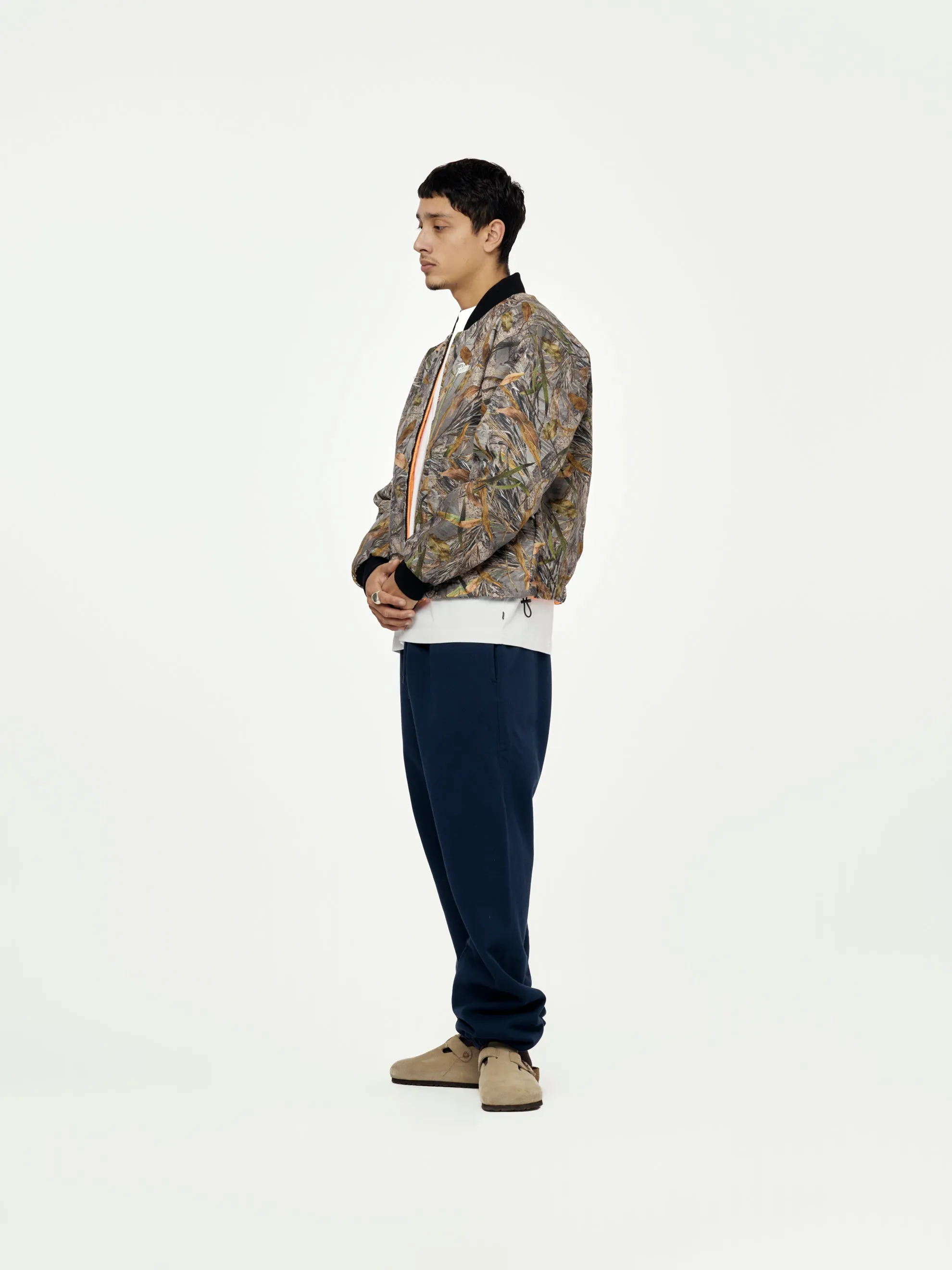 Reversible Canvas Bomber Jacket (Nature Print)