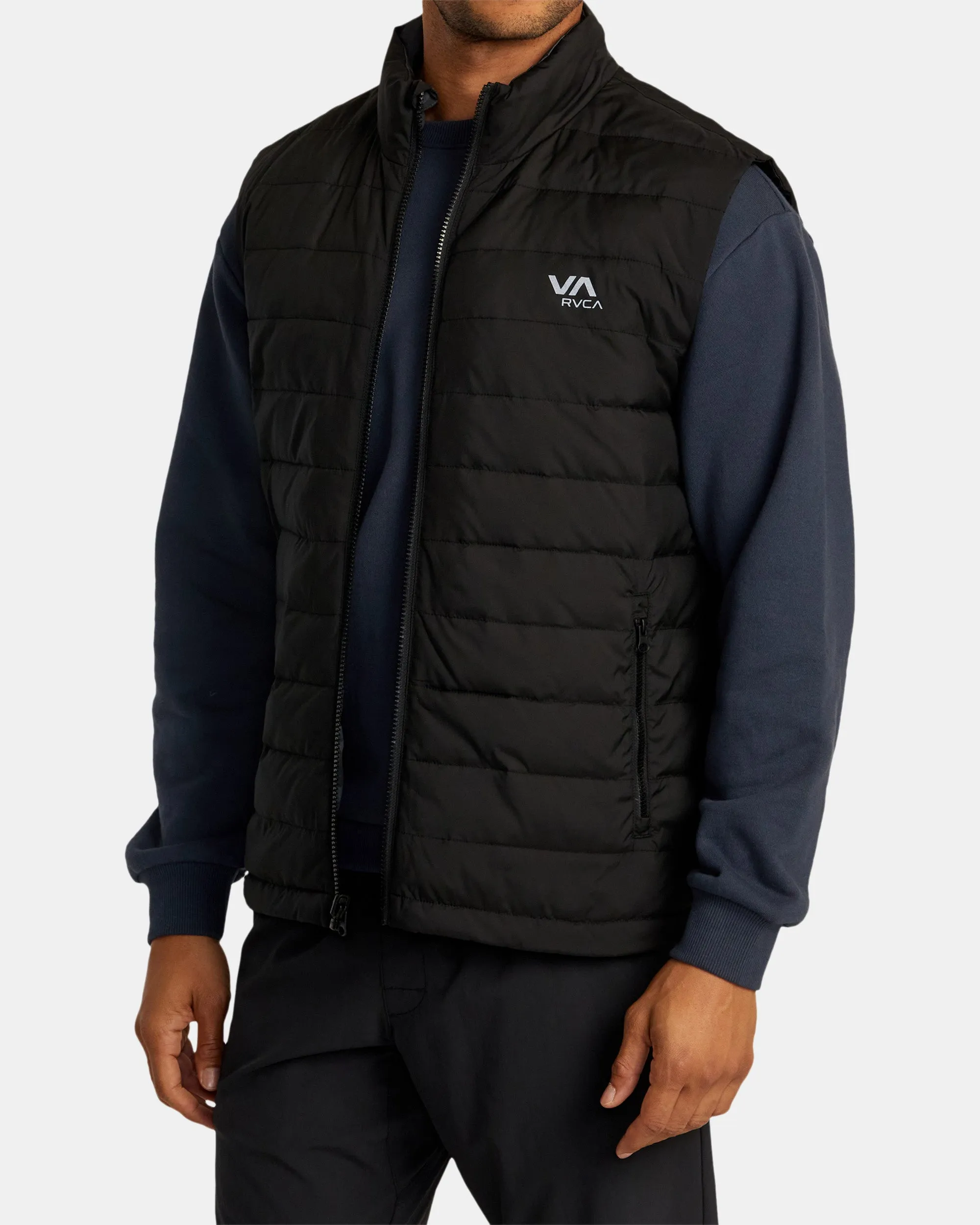 Reversible Puffer Vest - Black