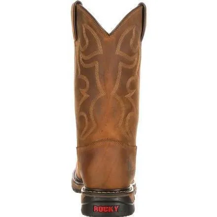 Rocky Men's Original Ride Branson WP Steel Toe Western Boot-FQ0002809