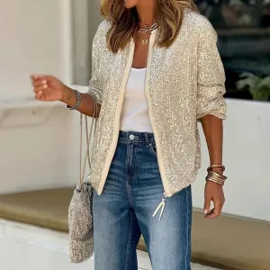 Sequin Long Sleeved Cardigan