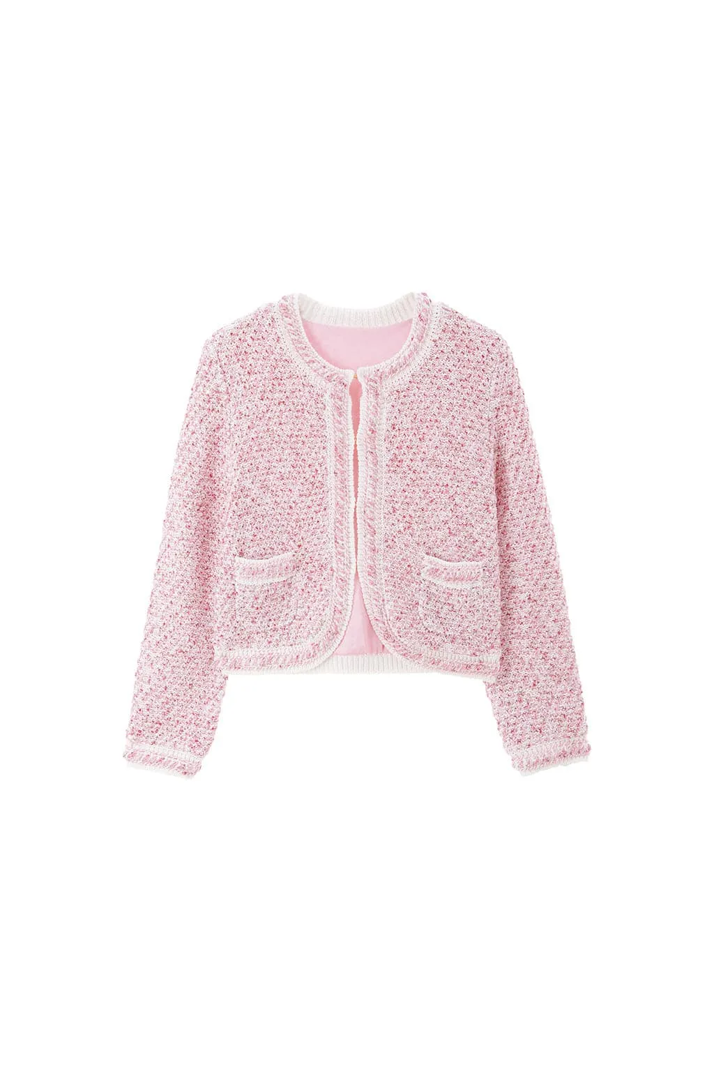 Sheer Ribbed Knitted Cardigan