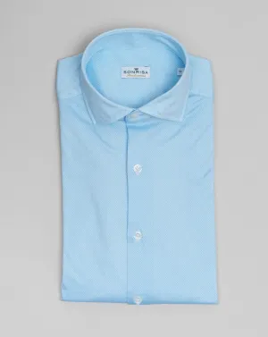 Sonrisa Cotton Jersey Shirt Micro Design / Light Blue