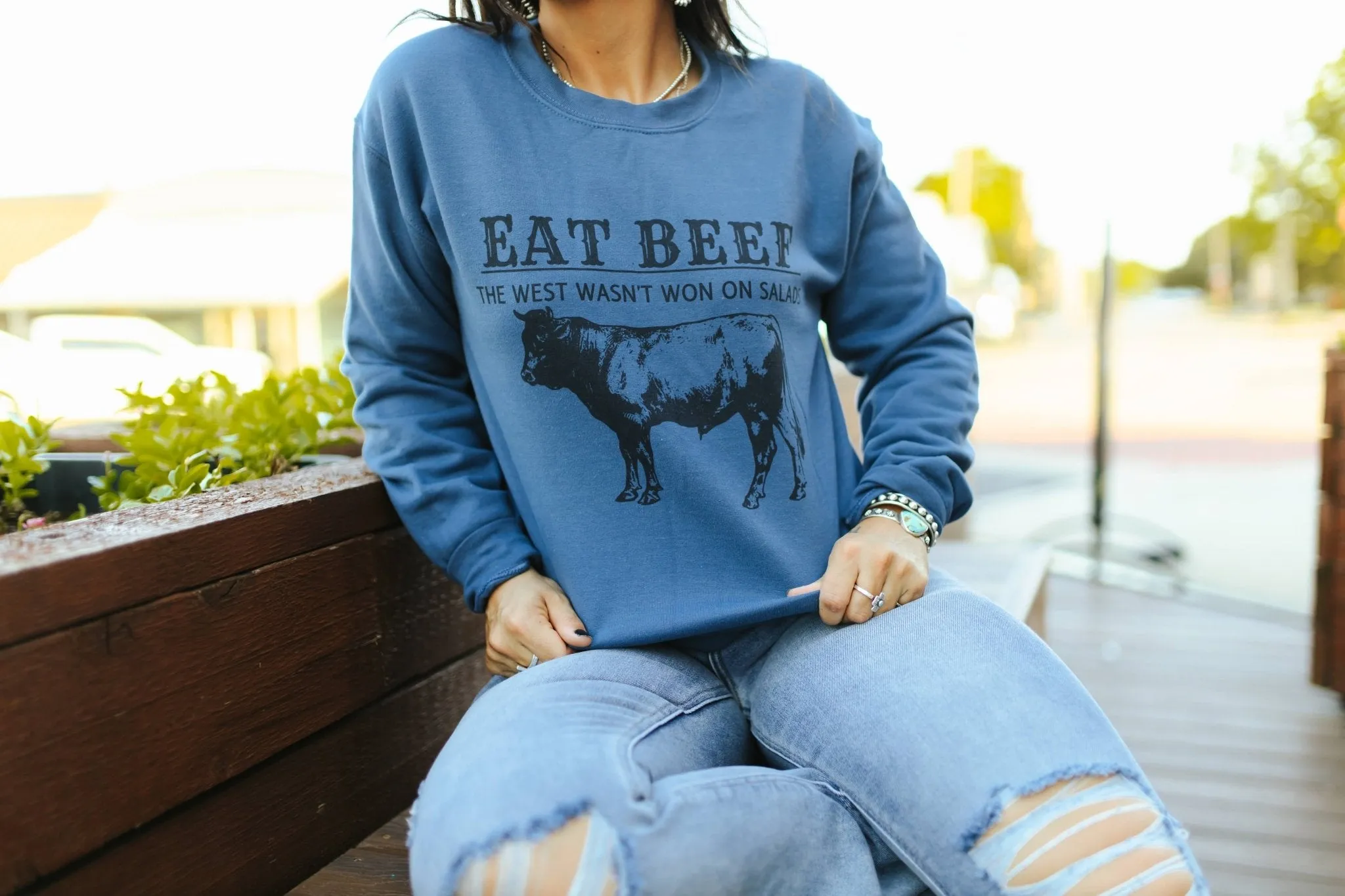 West Wasn't Won On Salad Graphic Sweatshirt