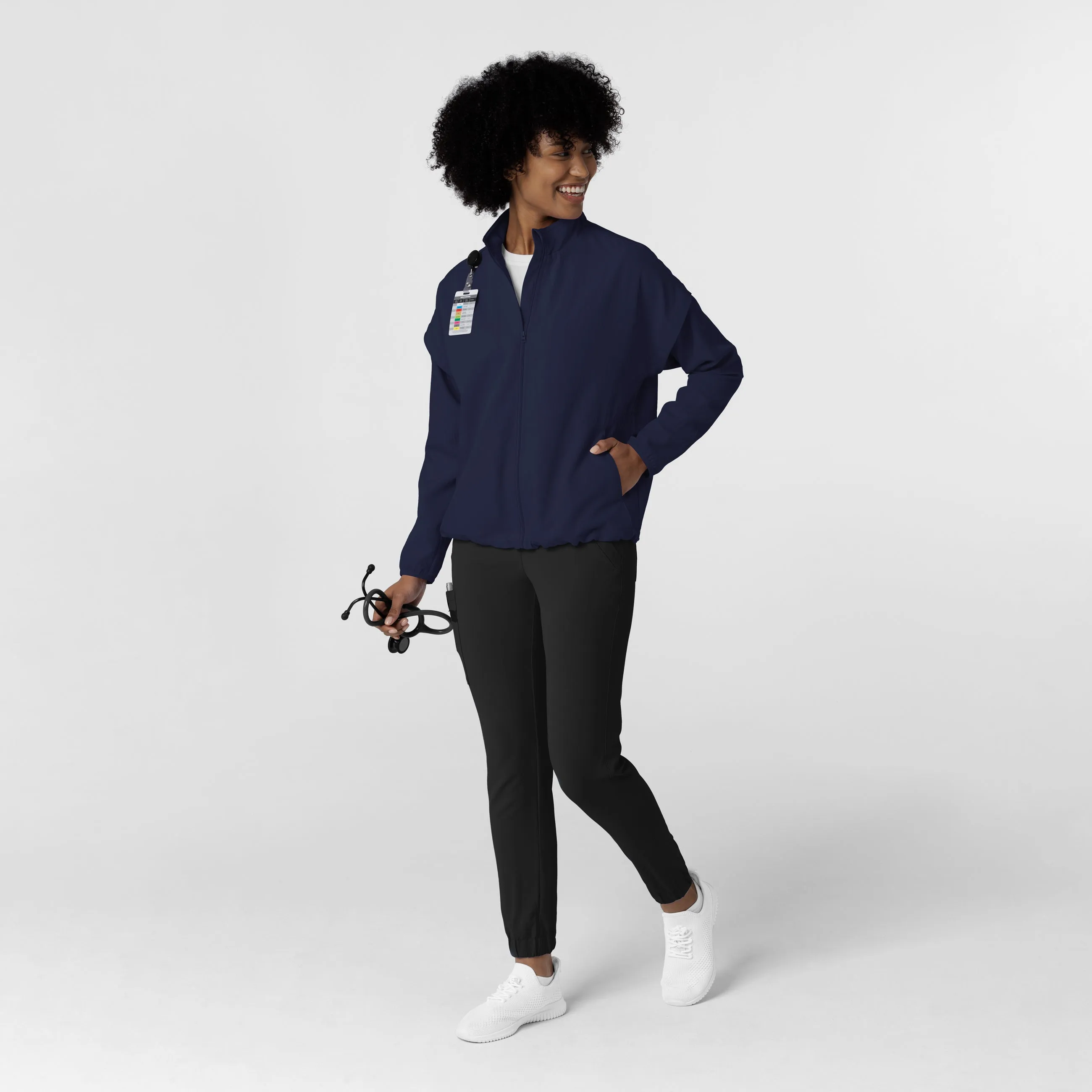 Women's BreezeBreaker Scrub Jacket - Navy