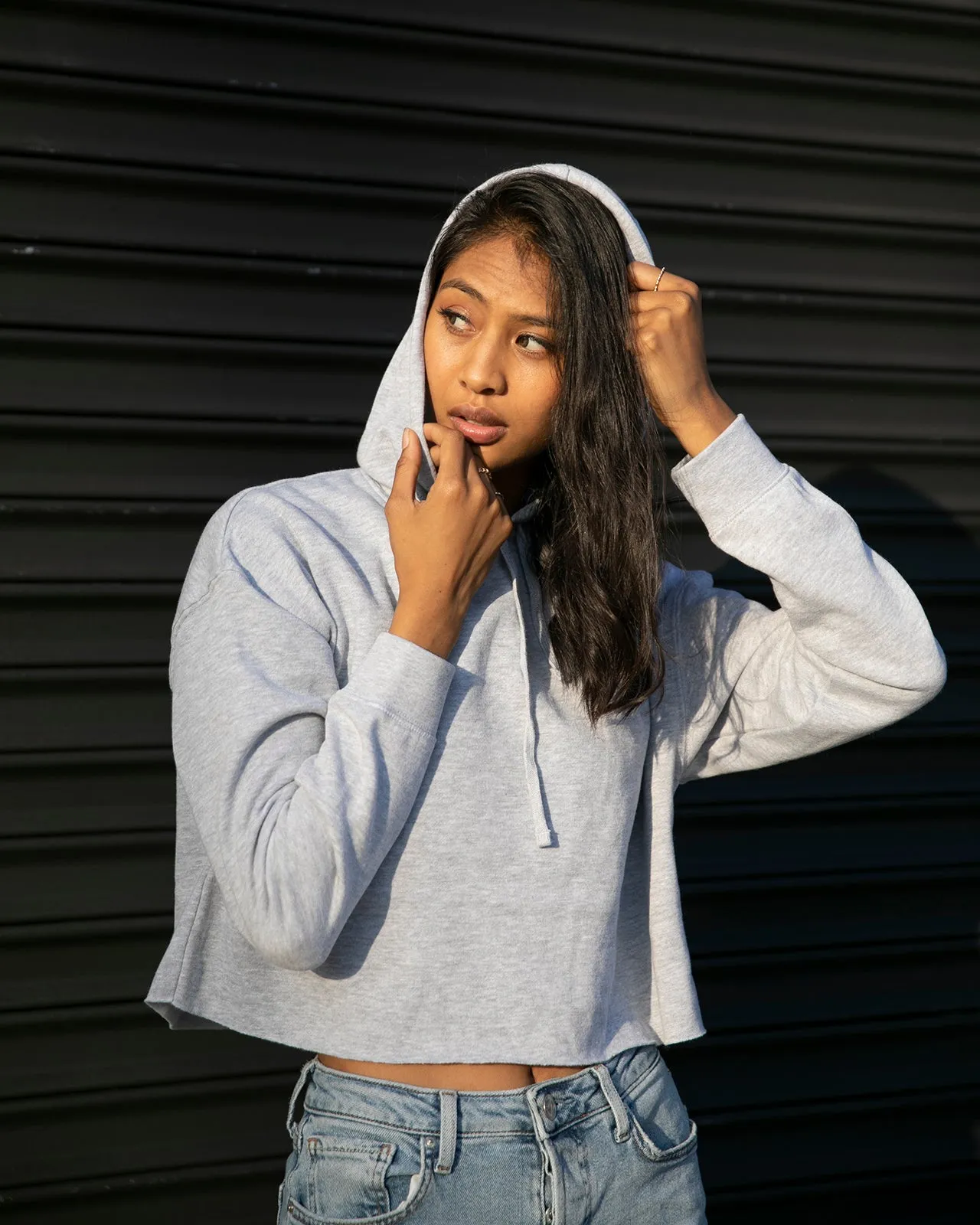 Women's Lightweight Crop Hooded Pullover